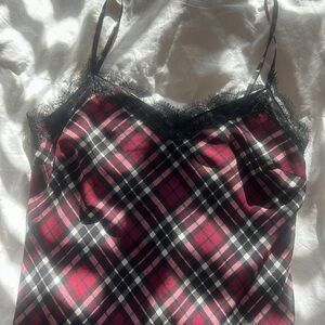 Michael Kors Plaid slip dress